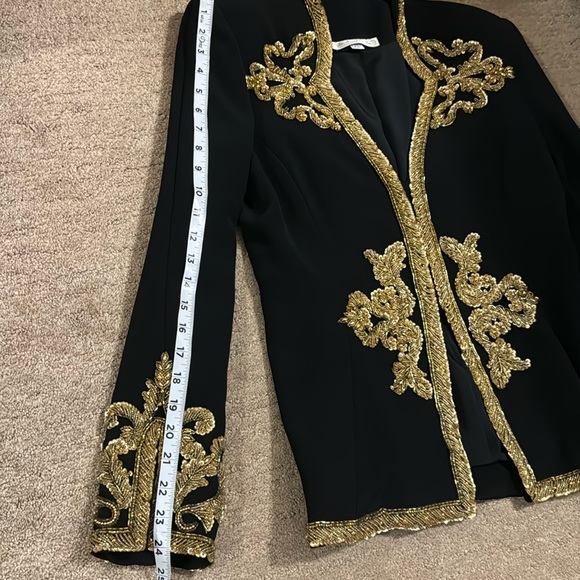 Victor Costa Vintage Black Gold Sequins Seed Beaded Luxurious Designer Jacket 8 - Picture 17 of 17
